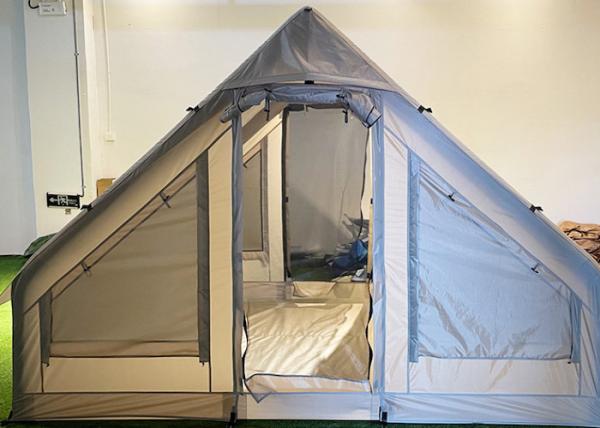 Área exterior 300X200X200CM Canvas inflável Camping Tent House Dupla camada de algodão bege