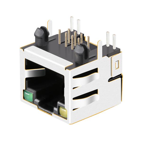 LPJE101-0AG-MYNL Shielded RJ45 Modular Jack with Yellow Green LEDs