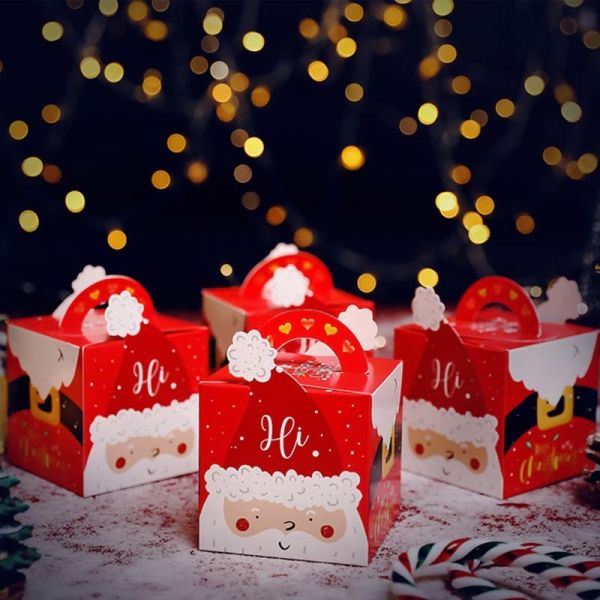Odm Christmas Eve Apple Gift Packing Box Santa Claus Candy Box 1000gsm
