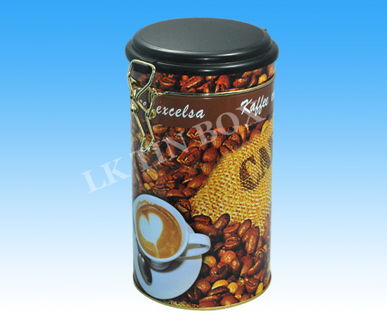 Armazenamento feito sob encomenda da lata de lata do chá do logotipo PMS Brown com tampa plástica/Metalwire nenhum dano