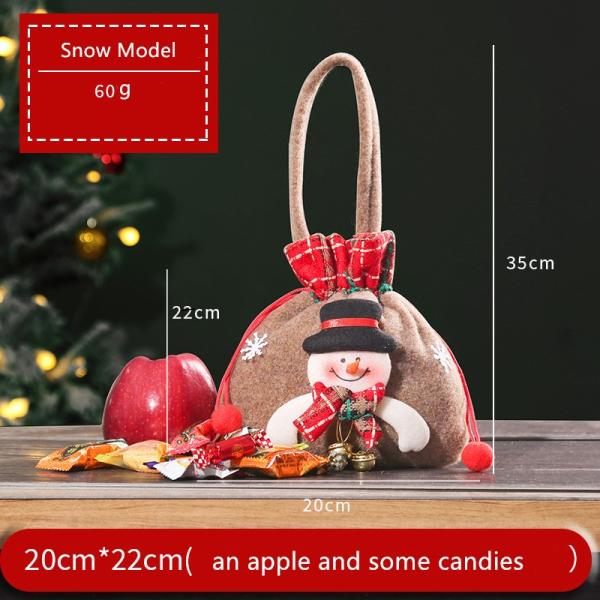 In-stock New Gift Christmas Decorative Small Gift Bag Christmas Apple Bag Candy Bag