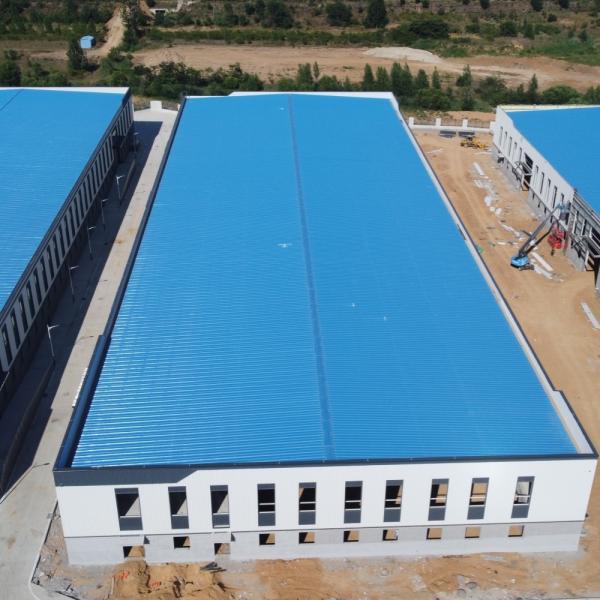 Oficina da construção de aço da casa pré-fabricada Q235B Q355B com Crane Large Interior Space