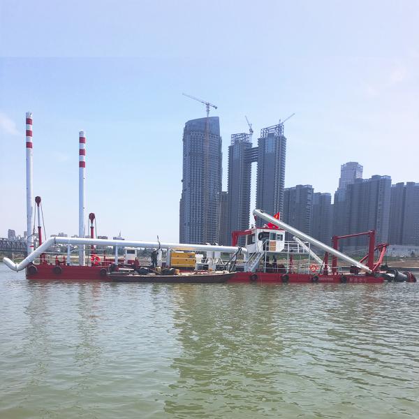 500m3/H Capacity Suction Dredger Boat With 100KW Cutter Head Power