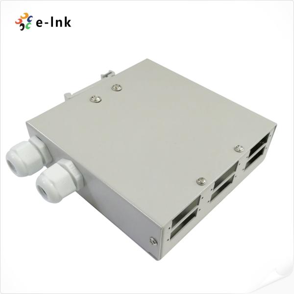 6 Ports Din Rail Fibre Splice Box sans adaptateur ni queue de cochon