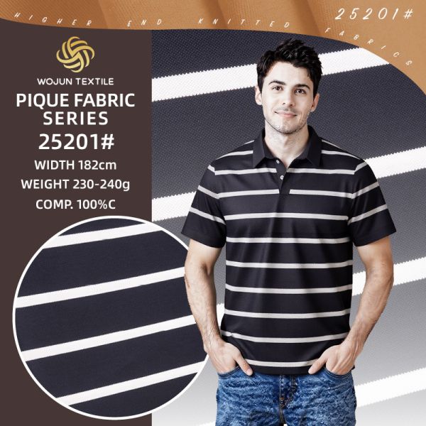 Breathable and moisture-wicking And Good Quality Breathable Cotton Pique Fabric For Polo Shirt
