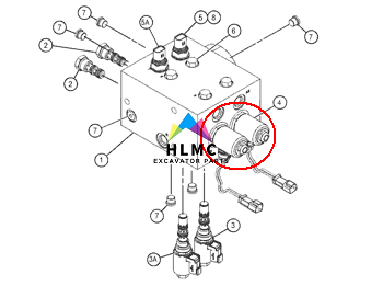 279-6528 Oil Pump Solenoid Valve CA2796528 2796528 Solenoid Valve D9T D11R 980H Bulldozer