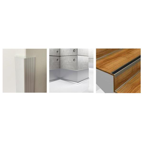 Z Shape Metal Shadow Gap Decorative Aluminum Trim Drywall Skirting Profile