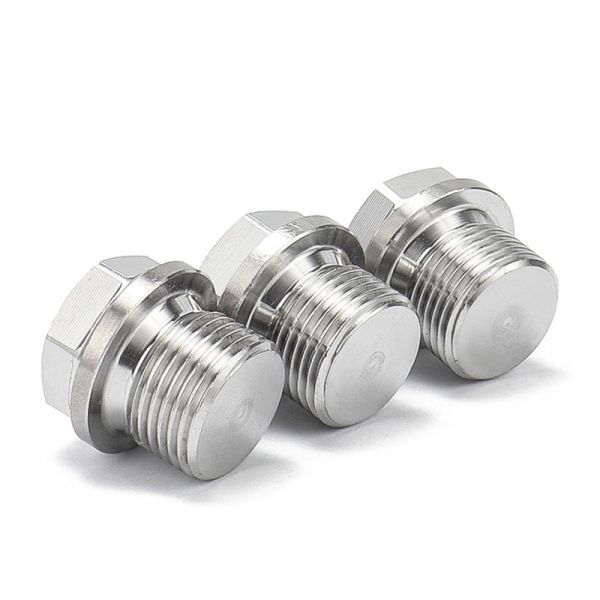 DIN910 Standard Carbon Steel Hexagon Head Screw Plug Zinc Plated for Leak Proof Sealing