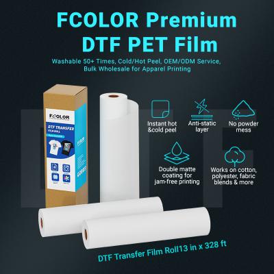 Hot Cold Instant Peel 33cm DTF Film FREE SHIPPING USA 100M Roll for Epson DTF Printer T-shirt Transfer