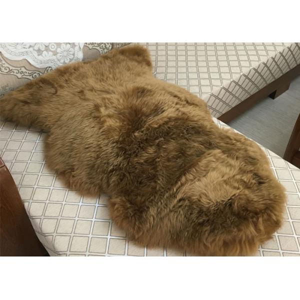 Реальная овчина темный Браун Австралии покрасила толстый длинный половик ковра шерстей Австралии