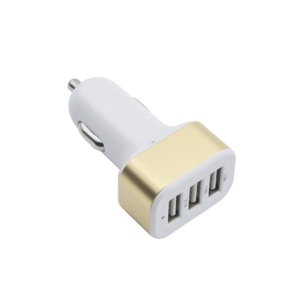 Shenzhen factory supply Aluminium frame 3 USB car charger phone tablet chargers
