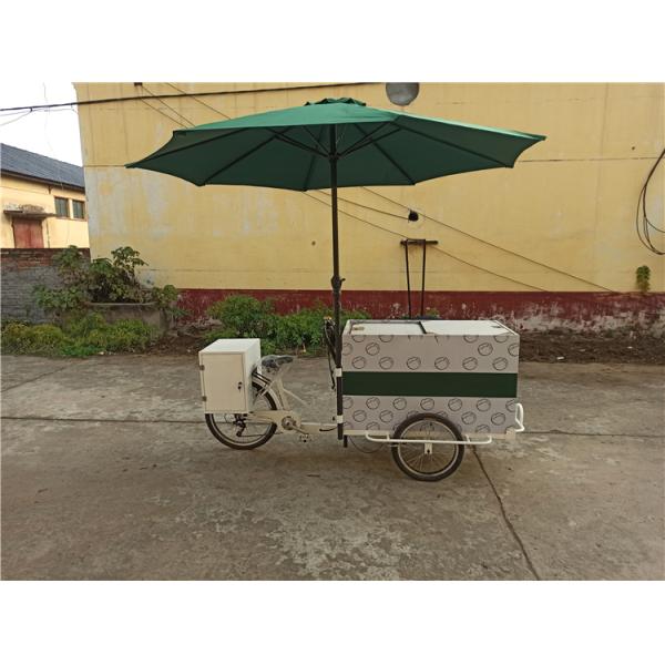 Front Basket and Work Table Electric Cargo Bike Trailer for Mobile Food Transportation