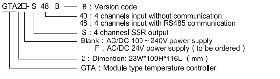 Тип AC регулятора температуры RS485/DC 100 ведущего бруса GTA - дисплей 240V LCD