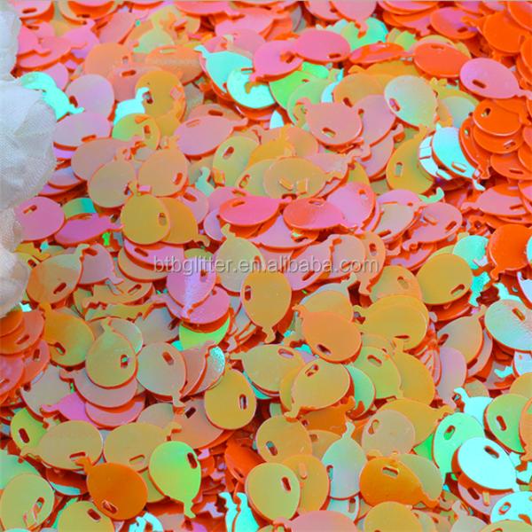 10mm Metallic Sequin Balloons 12 Inch Balloon Shape Glitter Sequins for Nail Beauty Products