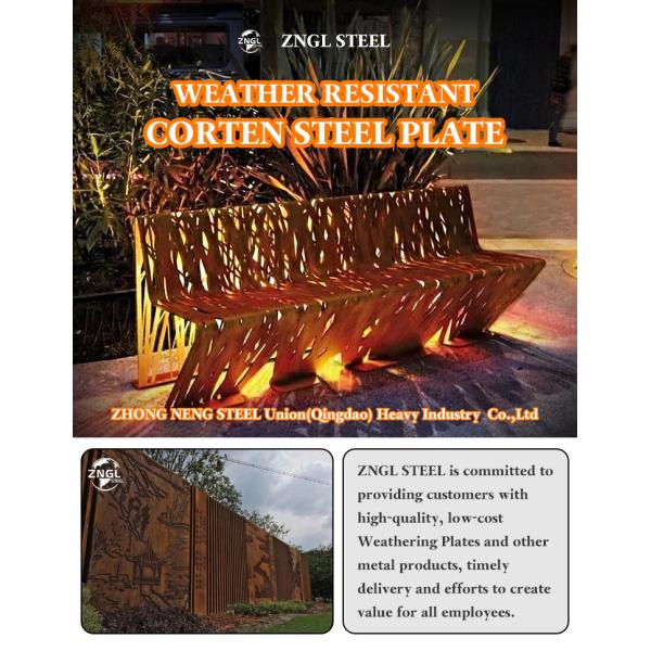 ASTM A588 Gr. B Corten Steel Plate Sheet with Forged Technique and Customized Length