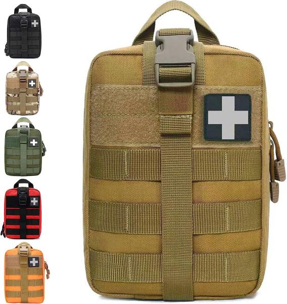 1000D Molle Ifak Pouch Rip Away, Tactical Tear Away Medical Pouch Empty, Military First Aid Pouch Bag Only for Camping