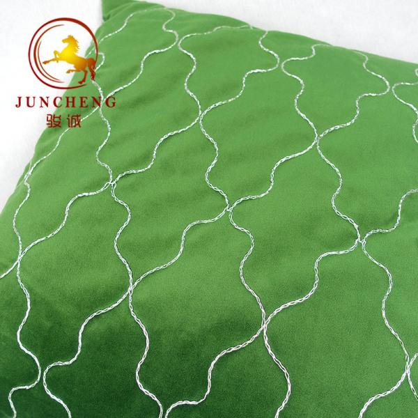 Wholesale solid velvet fabric cushion home decoration velvet quilted cushion cover