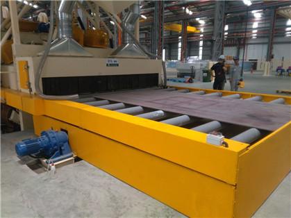 Steel Profile Continuous Feed Track Conveyor Shot Blasting Machine 4.5m/Min
