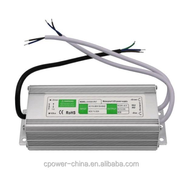 Waterproof 80W 45W 50W 60W 100W 120W DC12V/24V LED Power Supply Transformer IP67/IP66