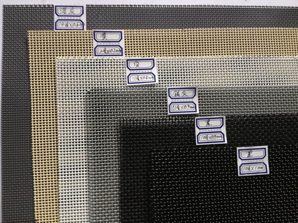 Moustiquaire en acier inoxydable SS304 noir gris 10-16 Mesh