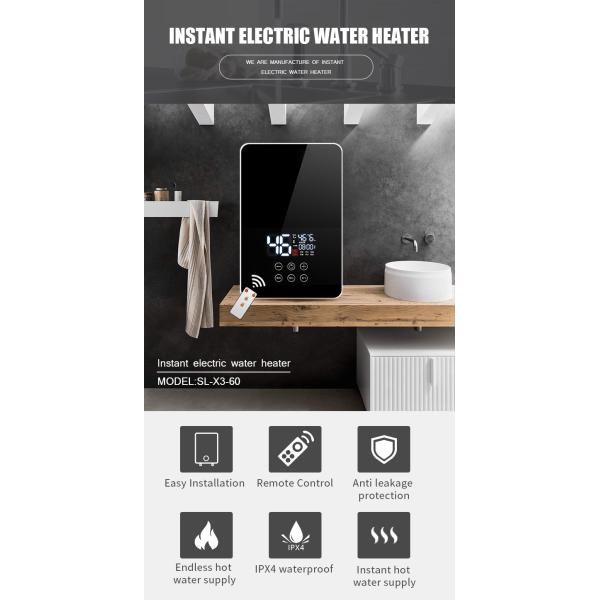 Bathroom Wall Mounted Electric Hot Water Heater Induction Global User