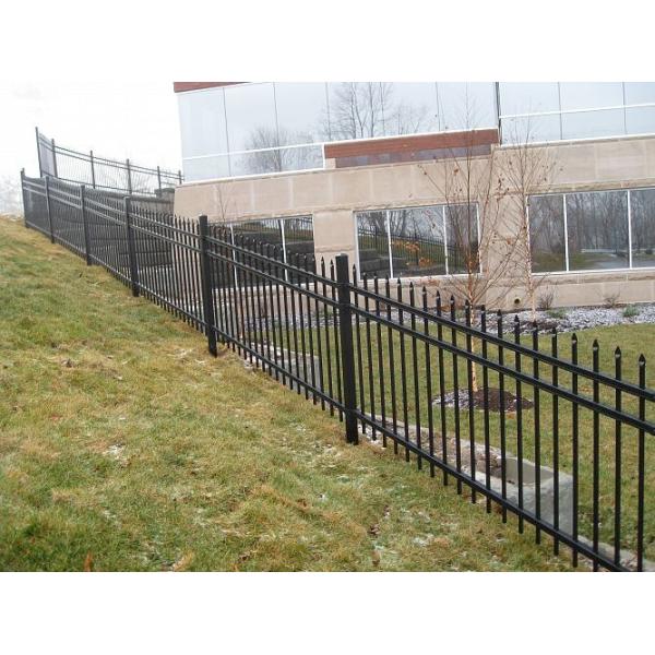 Tubular 2100x2400mm Ornamental Steel Fence Panels Anti Rust