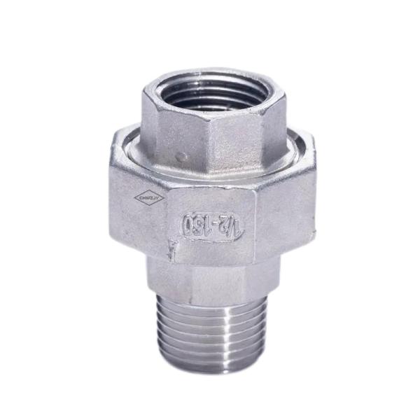 Silver 201 304 316 Union Flat Female to Male NPT BSPP BSPT Stainless Steel Connection