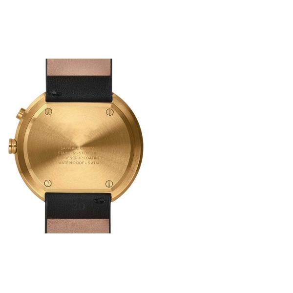 Black Leather Strap Watch Mens Round SS Case Mens Water Resistant Watches