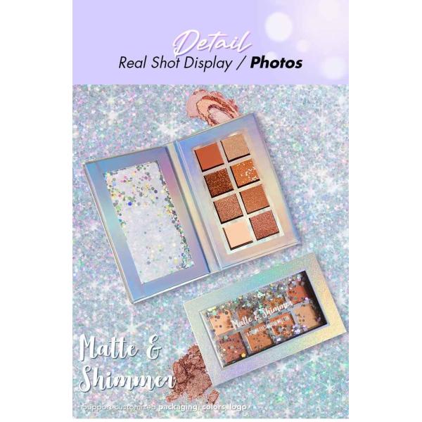8 Colors Waterproof  Eyeshadow Palette Multichrome Eyeshadow ISO22716