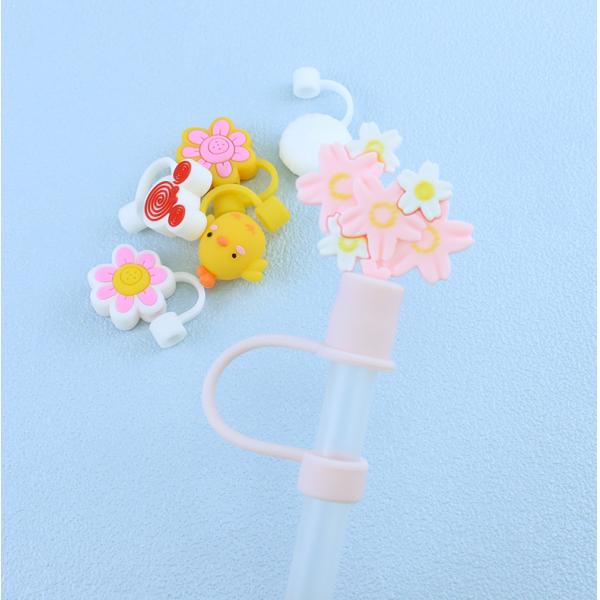 Couverture de paille en Silicone personnalisée de 8mm 10mm 12mm 14mm 15mm pour s'adapter à différents matériaux de breloques en silicone de paille