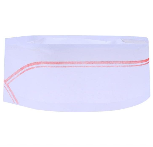 Haixin Health Paper Forage Hat Kitchen Caps Non-Woven Paper Fiber Boat Cap for Kit Adults Restaurant Kitchen Caps White