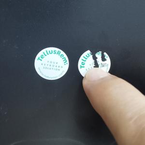 A anti moeda falsa permanente etiqueta o auto da casca de ovo da segurança