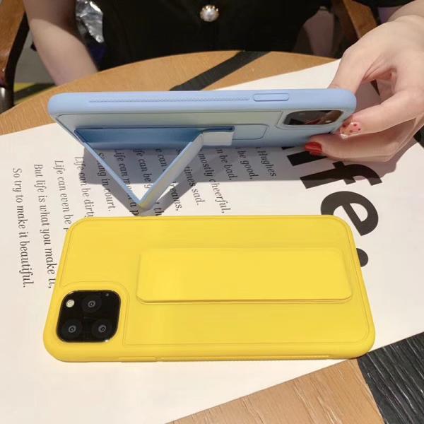 2 In 1 Candy Colour Phone Case Shockproof TPU Material Finger Grip Stand