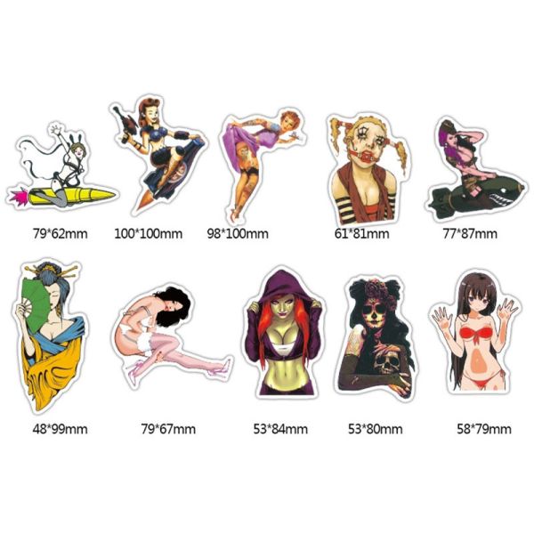 Sexy Women Devil Horror Graffiti Kiss Cut Stickers Printing 4cm-8cm