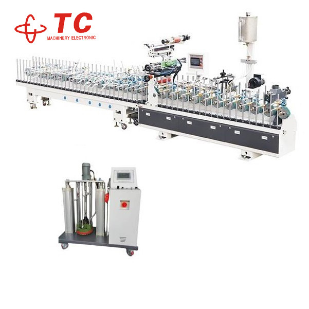 TC Machinery Company Low Price PVC Film Speaker Board PUR Hot Glue Profile Wrapping Machine
