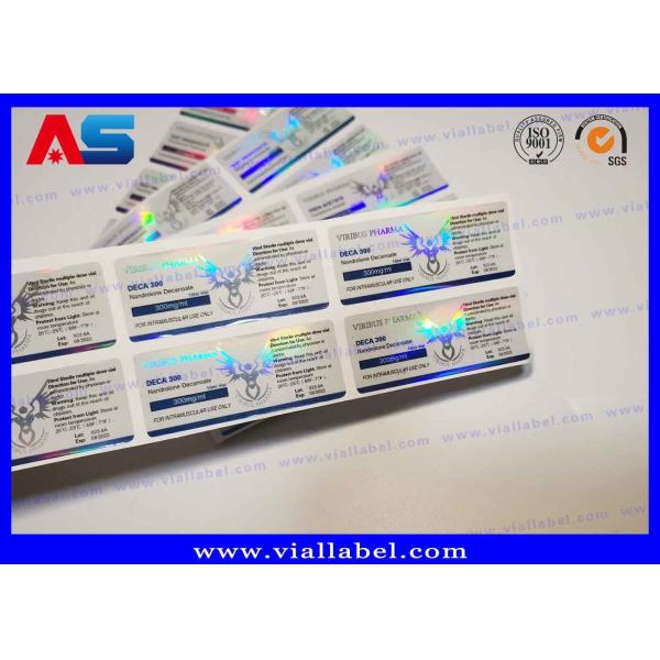 La bouteille pharmaceutique de stéroïdes d'Enanthate de testostérone marque l'impression imperméable d'hologramme