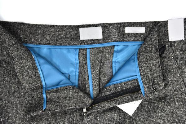 Grey Mix Mens Slim Fit Zipper Trousers Office Person Spring Autumn Winter