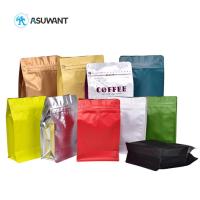 Ocho bolsitas de té inferiores del café del cuadrado lateral del sello se colocan encima de bolsa laminada del acondicionamiento de los alimentos