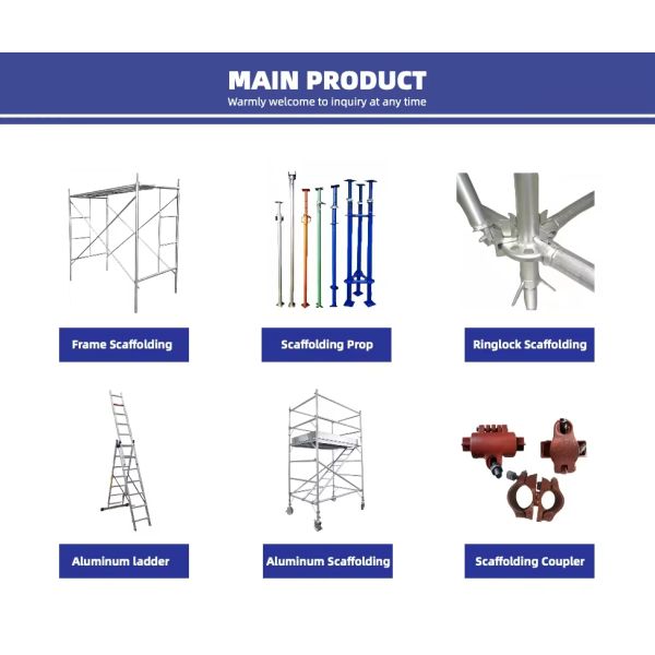 Multi-Color Customizable Galvanized or Painted Steel H Frame Scaffolding with Easy Assembly and Disassembly