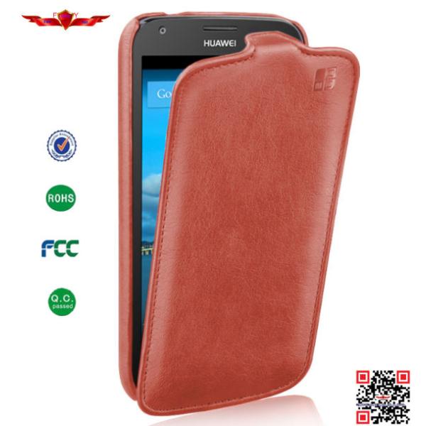 Wholesale Fashion Design  Ultra Thin PU Flip Leather Cover Case For Huawei Ascend Y600