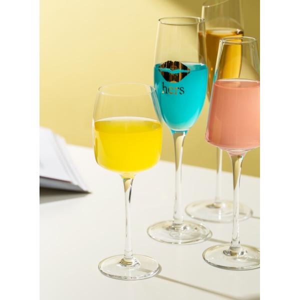 Wedding Engagement 258ml Etched Champagne Glasses 9 Ounce Mouth Blown Lead Free