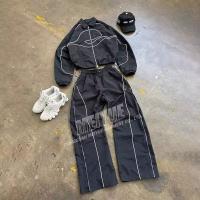 Veste coupe-vent en nylon personnalisée + Pantalon de survêtement + Veste zippée coupe-vent + Ensemble de survêtement + Survêtements unisexe