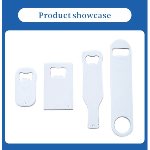 Wholesale Custom Logo Printed Aluminum Bottle Opener Sublimation Wine & Beer Opener with Card Novelty Gifts Heat Press Blanks
