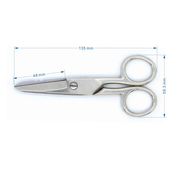 Tesoura de aço inoxidável ideal para aplicações de telecomunicações