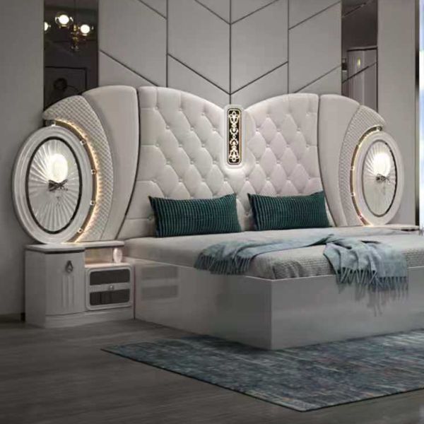 Bulk Price Modern Luxury Bedroom Furniture Set king Size Bed Frame Master Room Complete Turkish Bedroom Sets with Led Lights