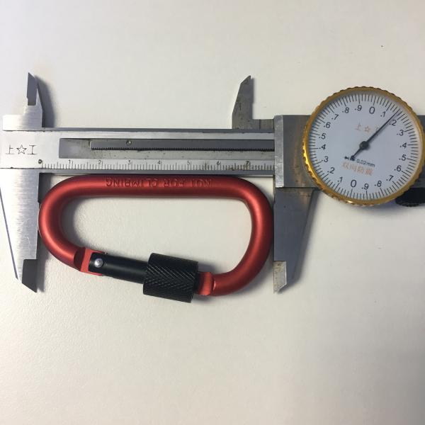 Locking Carabiner hookAluminum Snap Hook Screw Carabiner Aluminum Carabiner  D Clip D Shape Buckle Spring Snap Key Chain