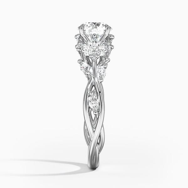 Lab Created Sapphire Capella Three Stone Lab CZ Ring Set with 9x7mm Blue Oval Lab Created Sapphire