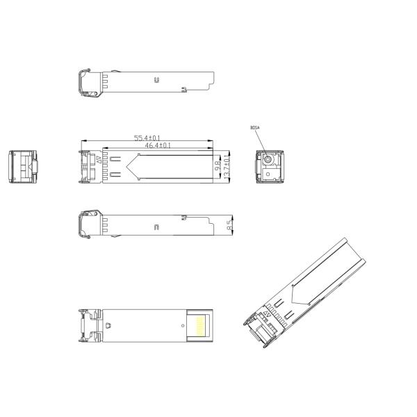соединитель модуля 1310/1490/1550нм 20км 40км 80км ЛК приемопередатчика 1.25Г СФП Биди оптически