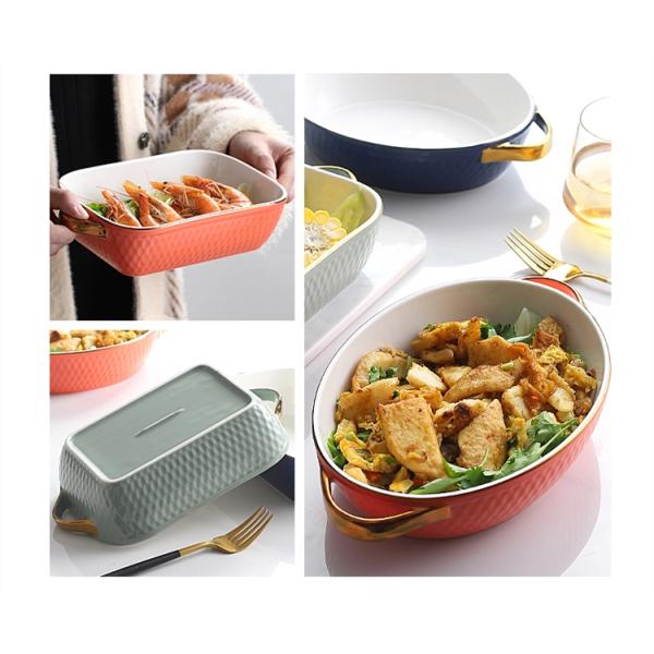 Блюдо лазаньи салата прямоугольное керамическое печь с ручкой многофункциональной