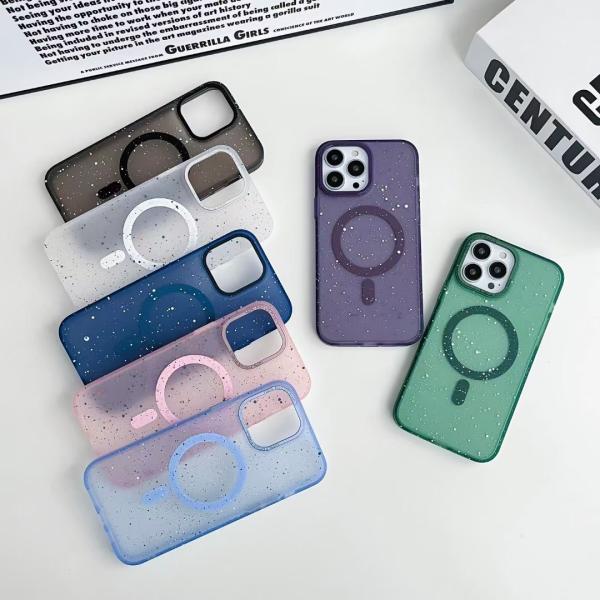 Transparent Luxury Cell Phone Case Wireless TPU Anti Fall Magnet Phone Case